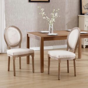 Louis Dining Chair Padded Back-Linen