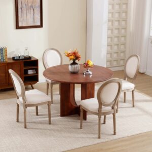 Louis Dining Chair Padded Back-Linen