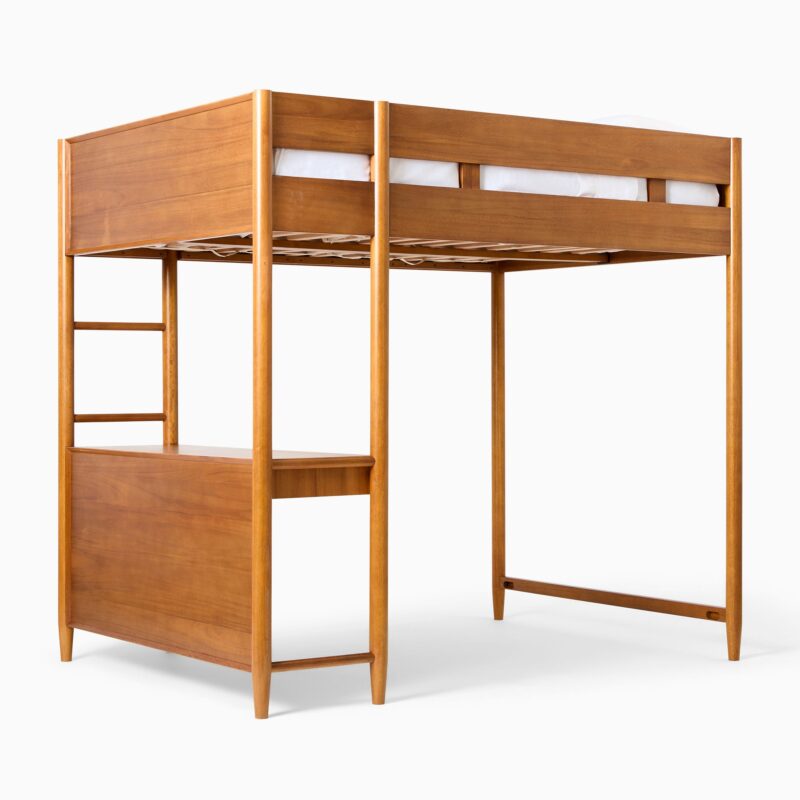 lucille-mid-century-loft-bed-with-desk-4 Lucille Mid-Century Loft Bed with Desk
