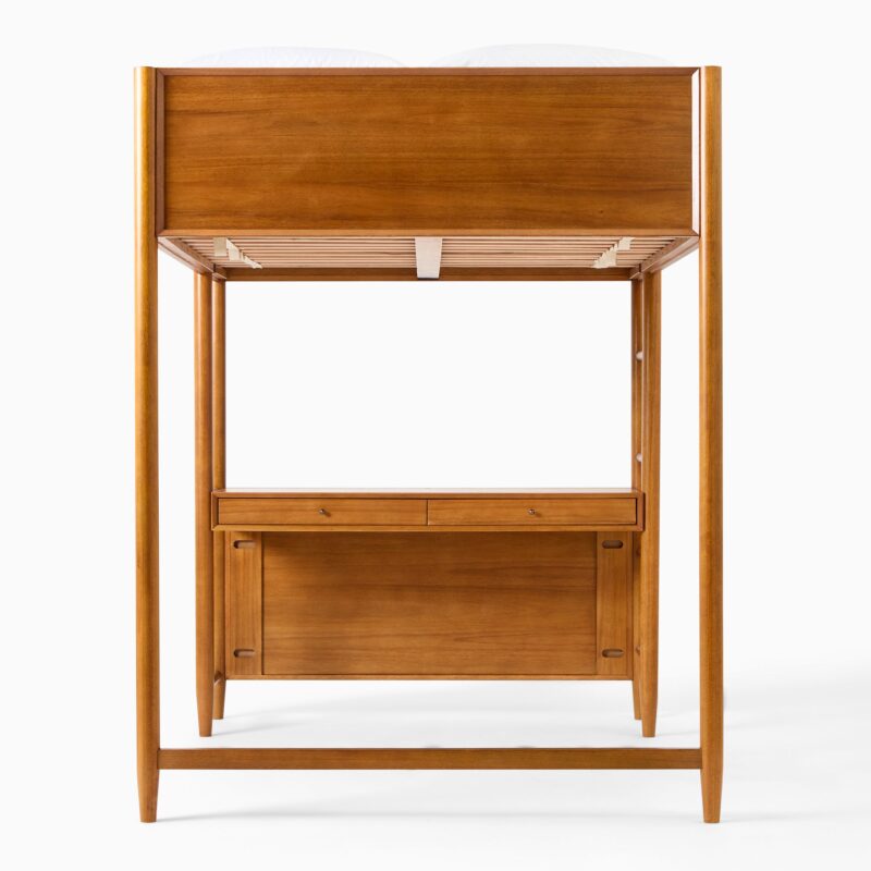 lucille-mid-century-loft-bed-with-desk-6 Lucille Mid-Century Loft Bed with Desk
