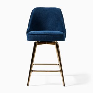 Lucille Upholstered Counter Stool with Metal Legs