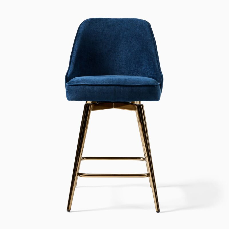 Lucille Upholstered Counter Stool with Metal Legs