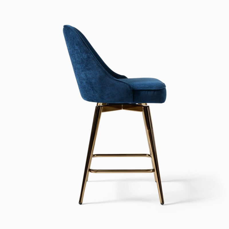 Lucille Upholstered Counter Stool with Metal Legs