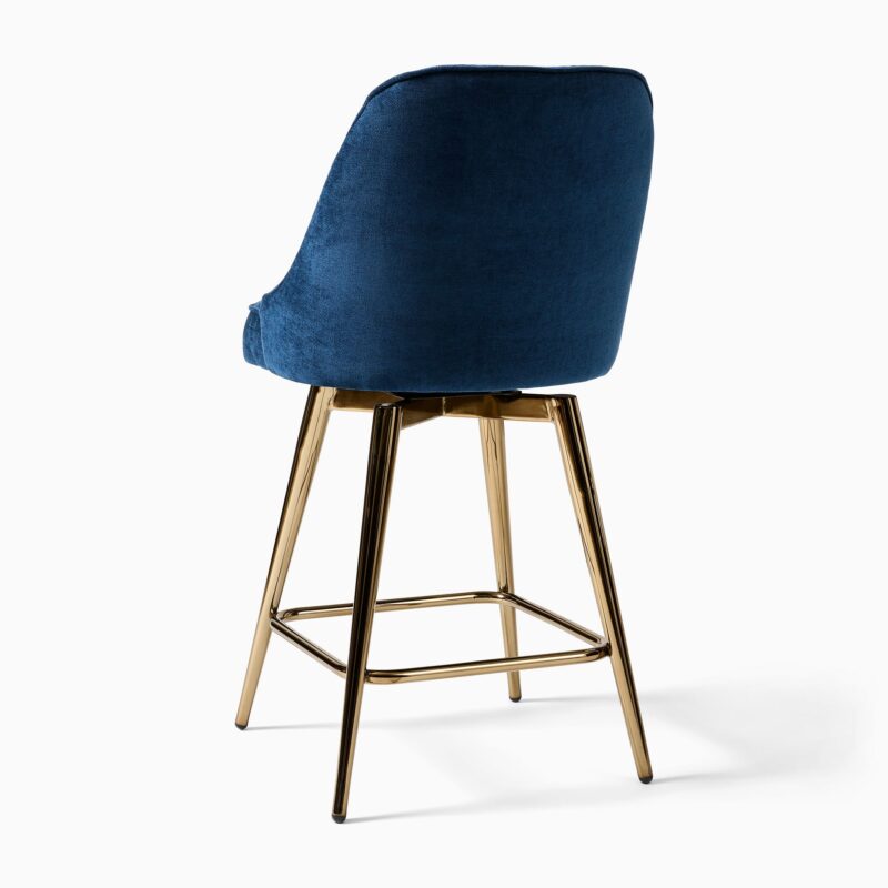 Lucille Upholstered Counter Stool with Metal Legs