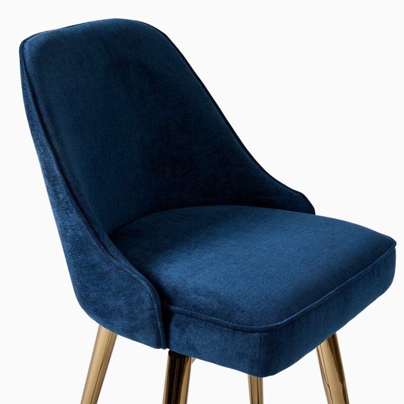 Lucille Upholstered Counter Stool with Metal Legs