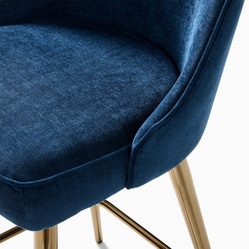 Lucille Upholstered Counter Stool with Metal Legs