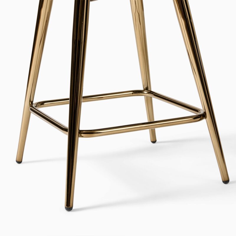 Lucille Upholstered Counter Stool with Metal Legs