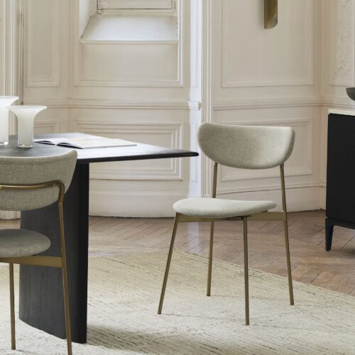 Lunaro Modern Petal Upholstered Dining Chair