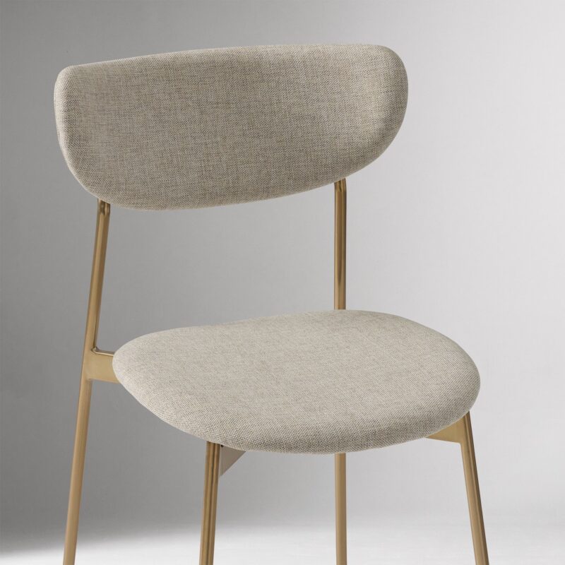 Lunaro Modern Petal Upholstered Dining Chair