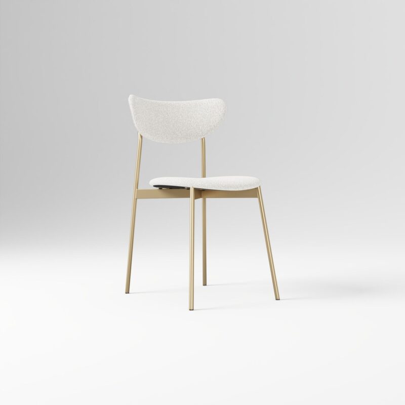 Lunaro Modern Petal Upholstered Dining Chair