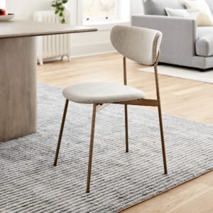 Lunaro Modern Petal Upholstered Dining Chair