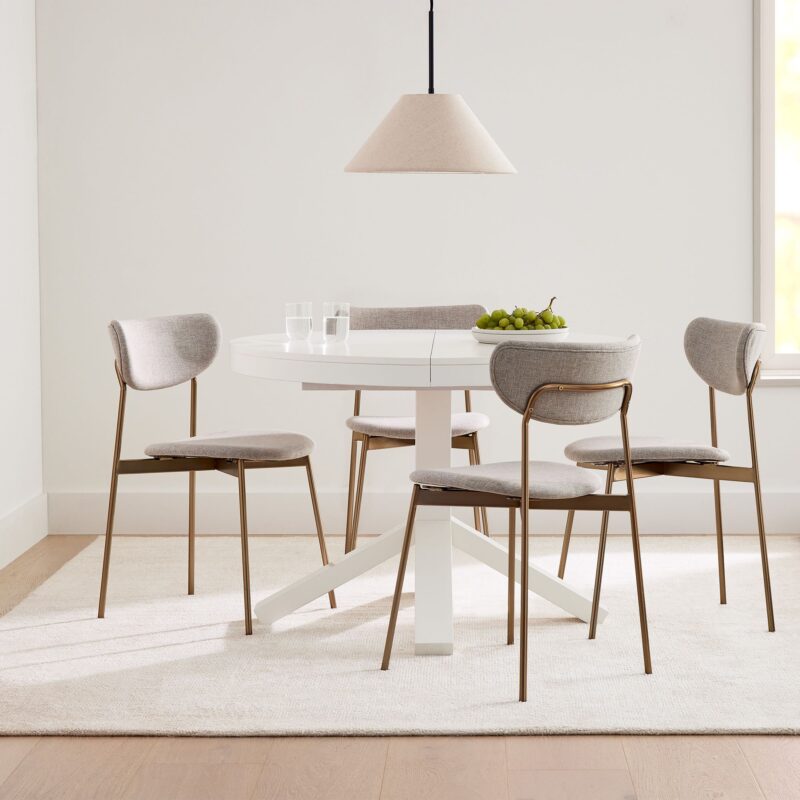 Lunaro Modern Petal Upholstered Dining Chair