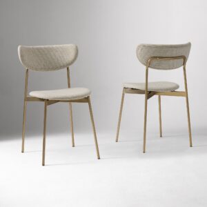 Lunaro Modern Petal Upholstered Dining Chair