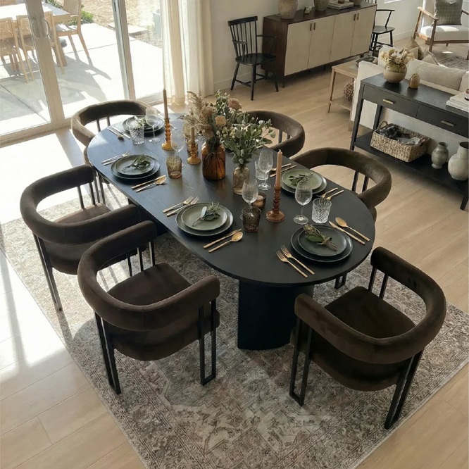 Mateo Oval 6 Seater Dining Set