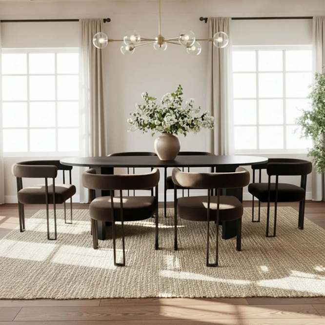Mateo Oval 6 Seater Dining Set