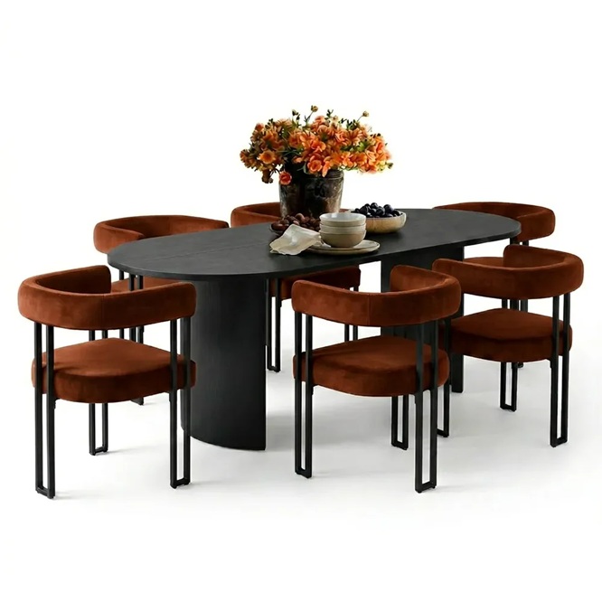 Mateo Oval 6 Seater Dining Set