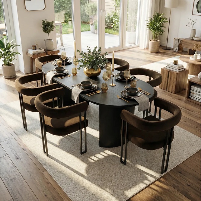 Mateo Oval 6 Seater Dining Set