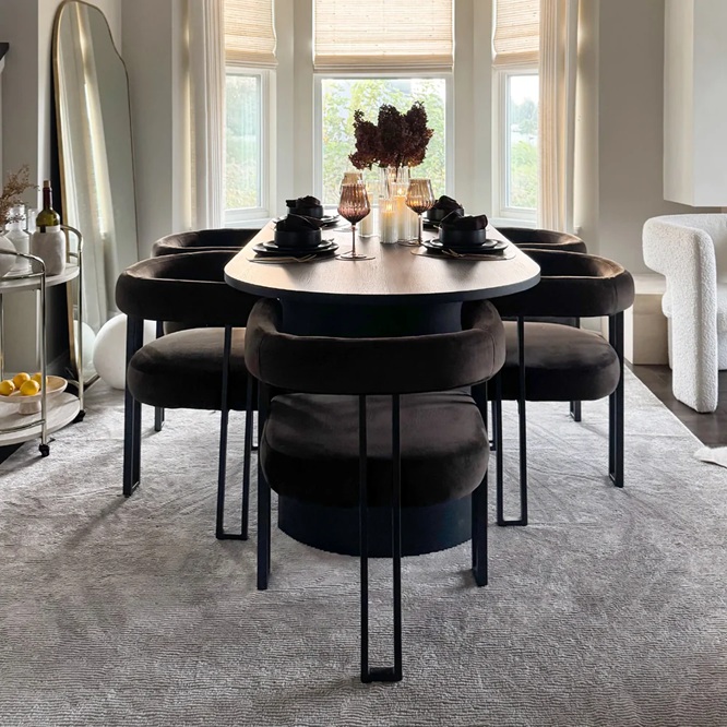 Mateo Oval 6 Seater Dining Set