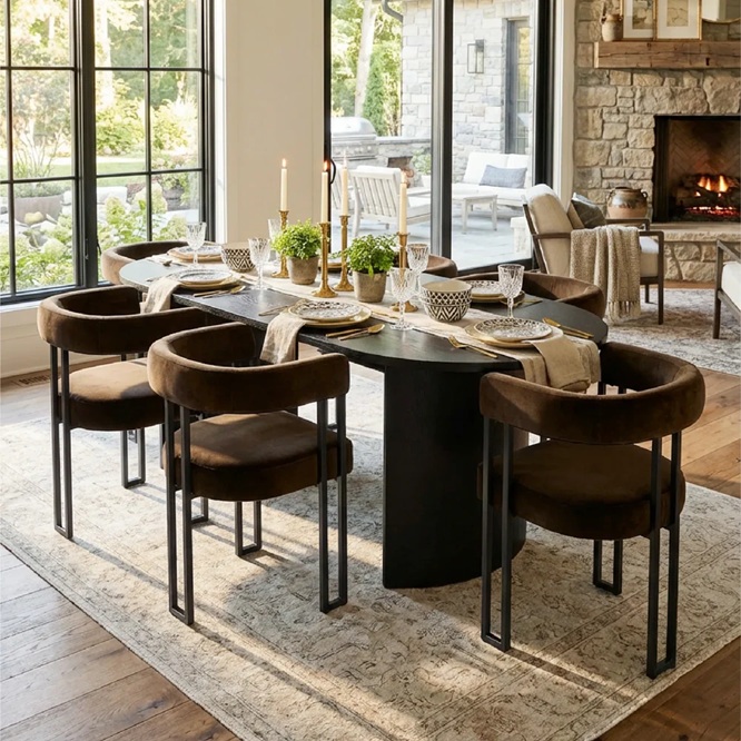 Mateo Oval 6 Seater Dining Set