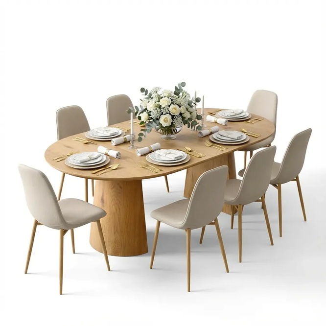 Mateo Oval 8 Seater Dining Set