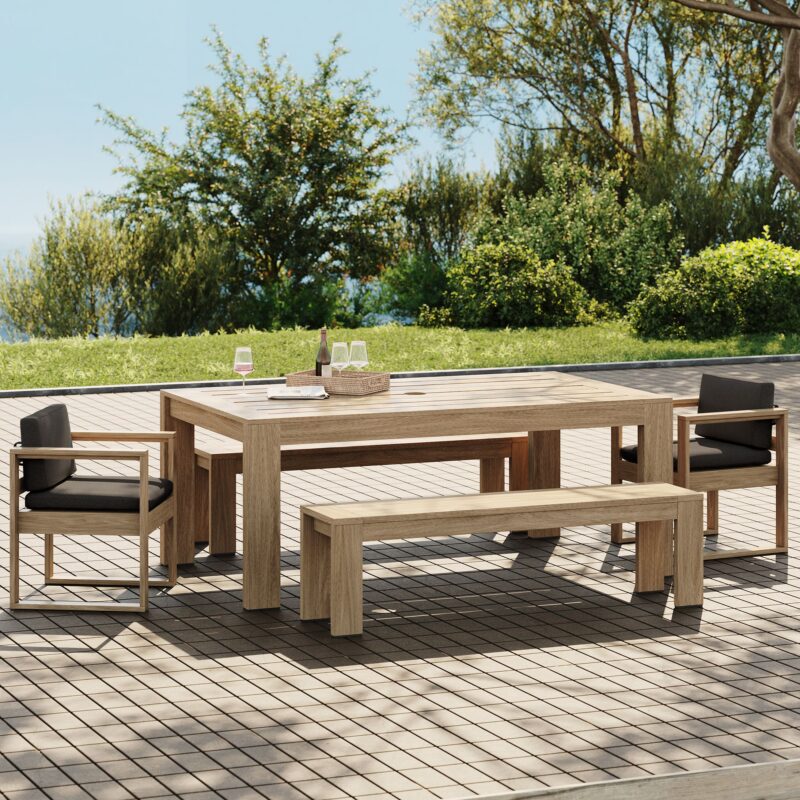 Milan Grand Outdoor Extendable Dining Set