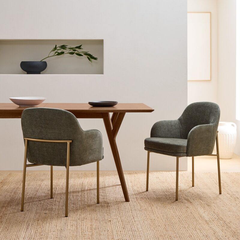 Mimi Metal Frame Arm Dining Chair