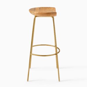Nadi Wood & Steel Kitchen Stool