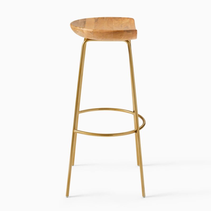 Nadi Wood & Steel Kitchen Stool