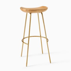 Nadi Wood & Steel Kitchen Stool