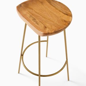 Nadi Wood & Steel Kitchen Stool