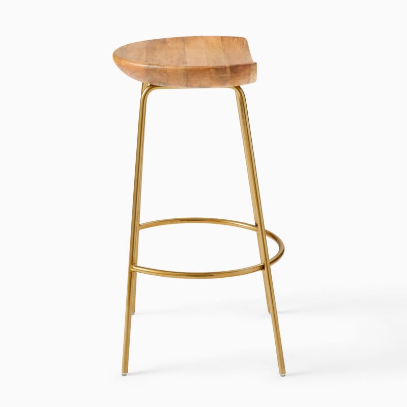 Nadi Wood & Steel Kitchen Stool