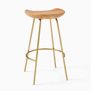 Nadi Wood & Steel Kitchen Stool