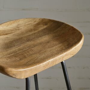 Nadi Wood & Steel Kitchen Stool