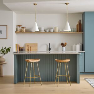 Nadi Wood & Steel Kitchen Stool