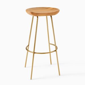 Nadi Wood & Steel Kitchen Stool