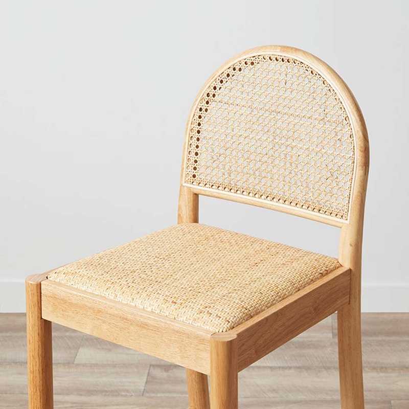 Pinta Curved Rattan Bar Stool