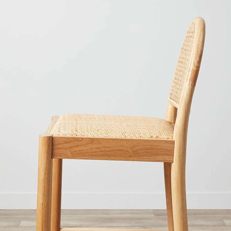 Pinta Curved Rattan Bar Stool