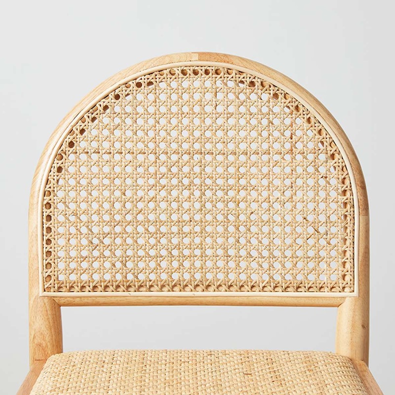 Pinta Curved Rattan Bar Stool