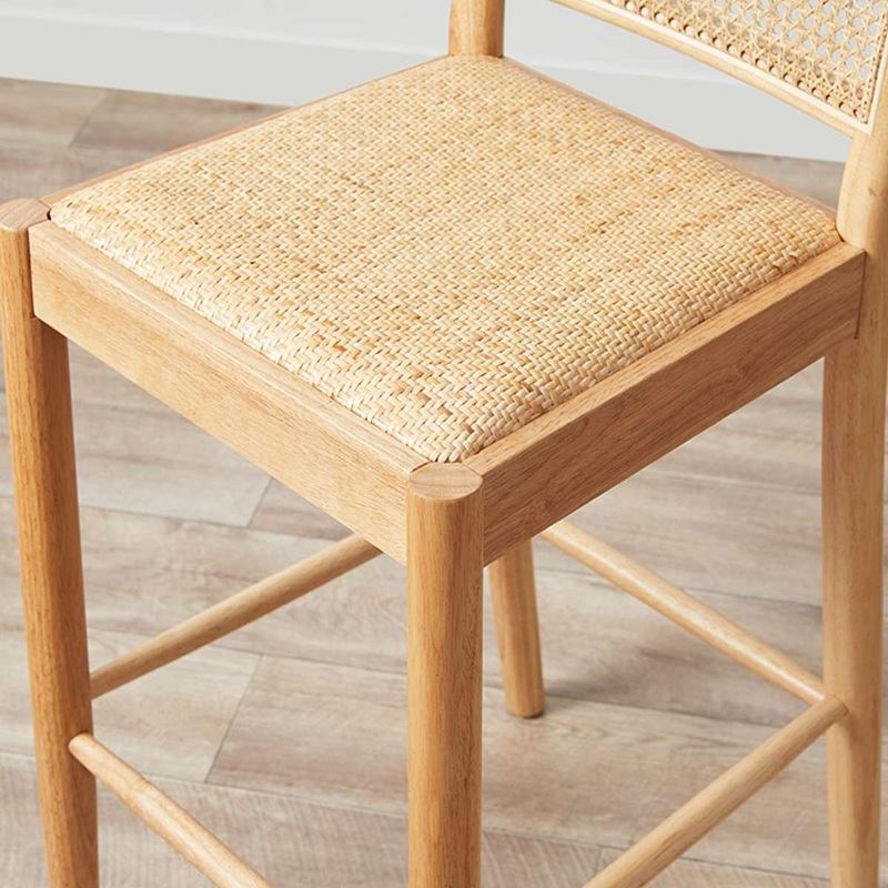 Pinta Curved Rattan Bar Stool