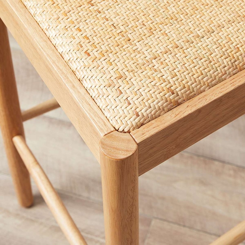 Pinta Curved Rattan Bar Stool
