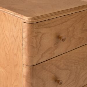 Rayo Burl Wood 5 Drawer Dresser 91cm
