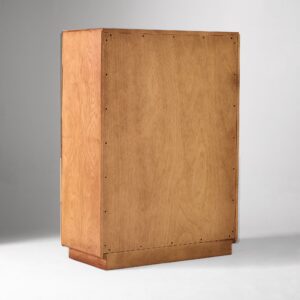 Rayo Burl Wood 5 Drawer Dresser 91cm