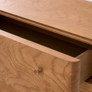Rayo Burl Wood 5 Drawer Dresser 91cm