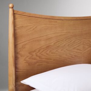 Rayo Curved Burl Wood Bed