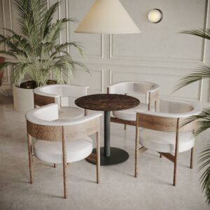 Santiago Round Disc Base Marble Table