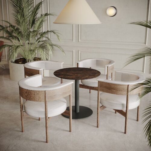 Santiago Round Disc Base Marble Table
