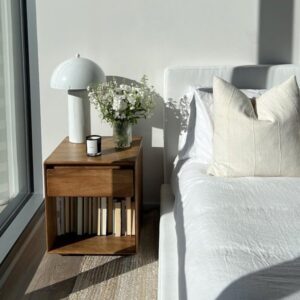 Deluca Solid Wood Side Table 50cm