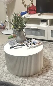 Sylo Drum Coffee Table - White