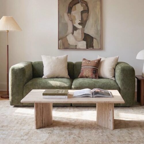 Vianno Chenille Low Profile 2 Seater Sofa