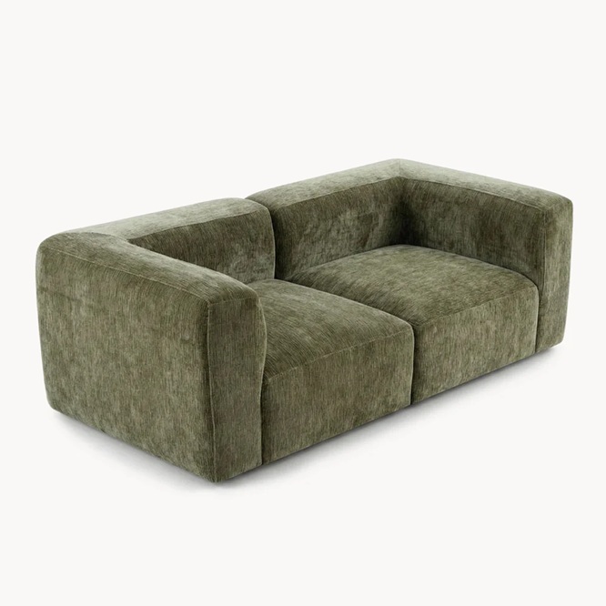 Vianno Chenille Low Profile 2 Seater Sofa
